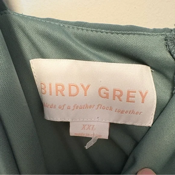 NWT Birdy Grey Kaia Sea Glass Bridesmaids Dress Green Long Chiffon XXL - Picture 15 of 15